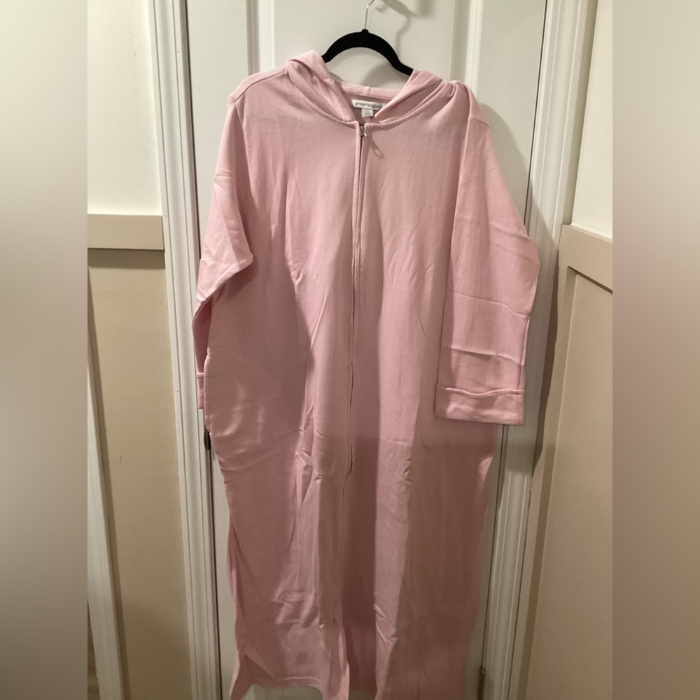 Pink Hooded Women's Pajama Robe